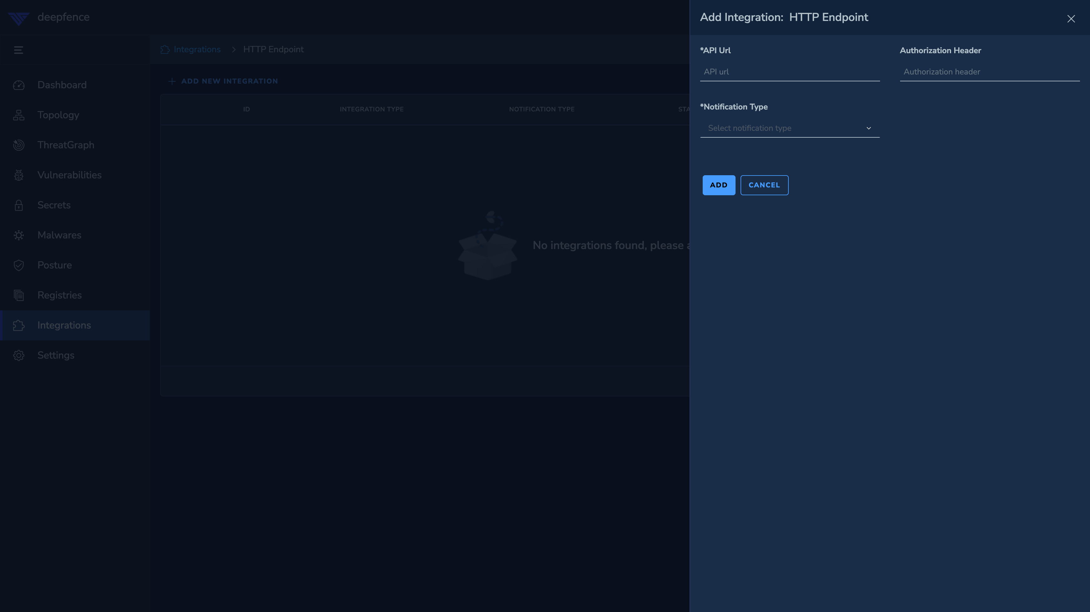 HttpEndPoint Integration Page
