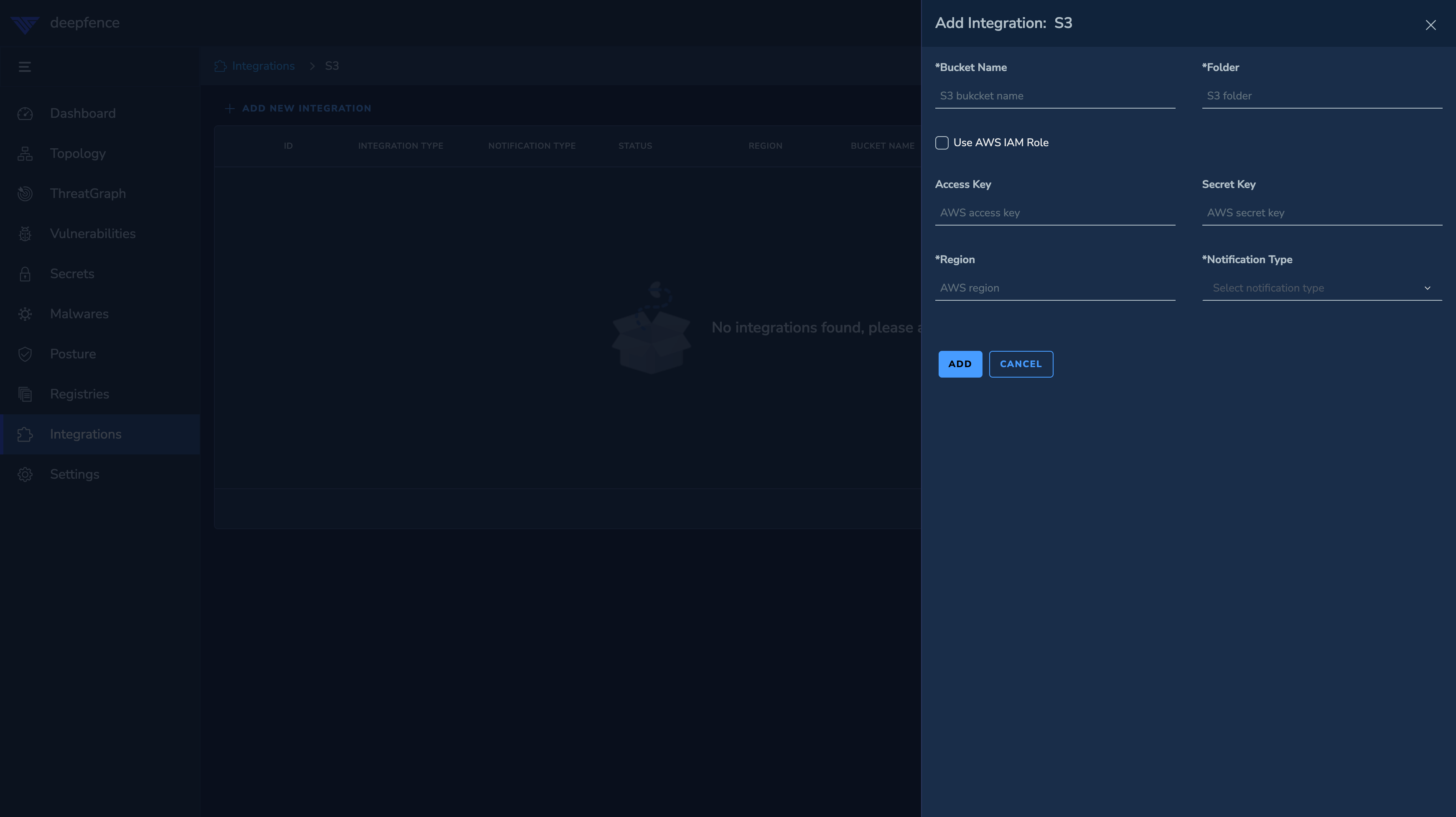 S3 Integration Page