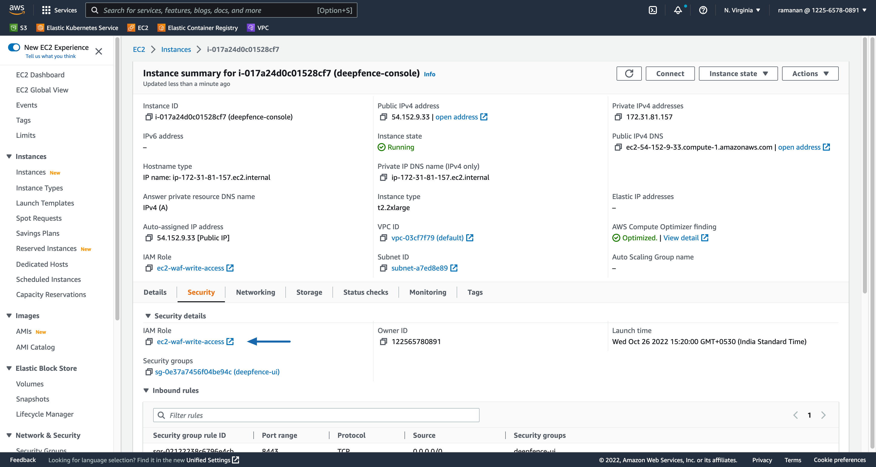 Instance IAM Role