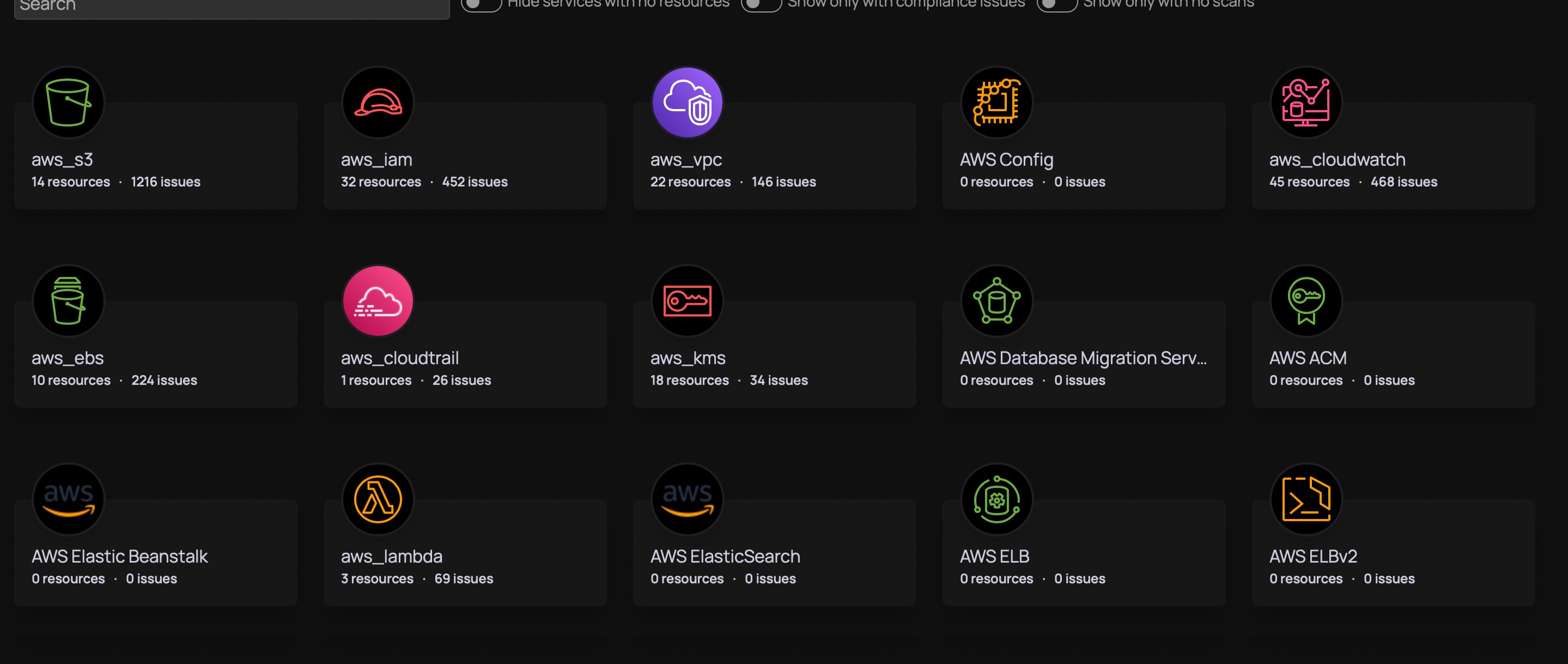 Cloud Compliance Scan - View Inventory