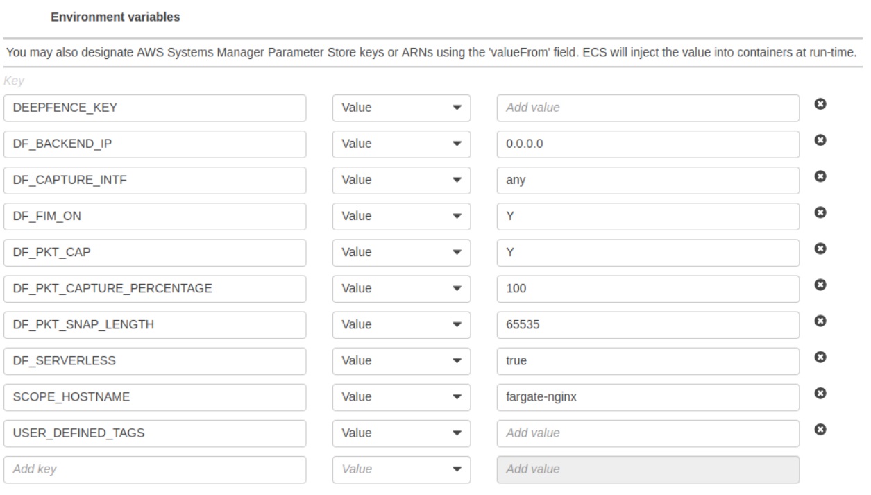 Configuring Environment Variables for Fargate Application Container