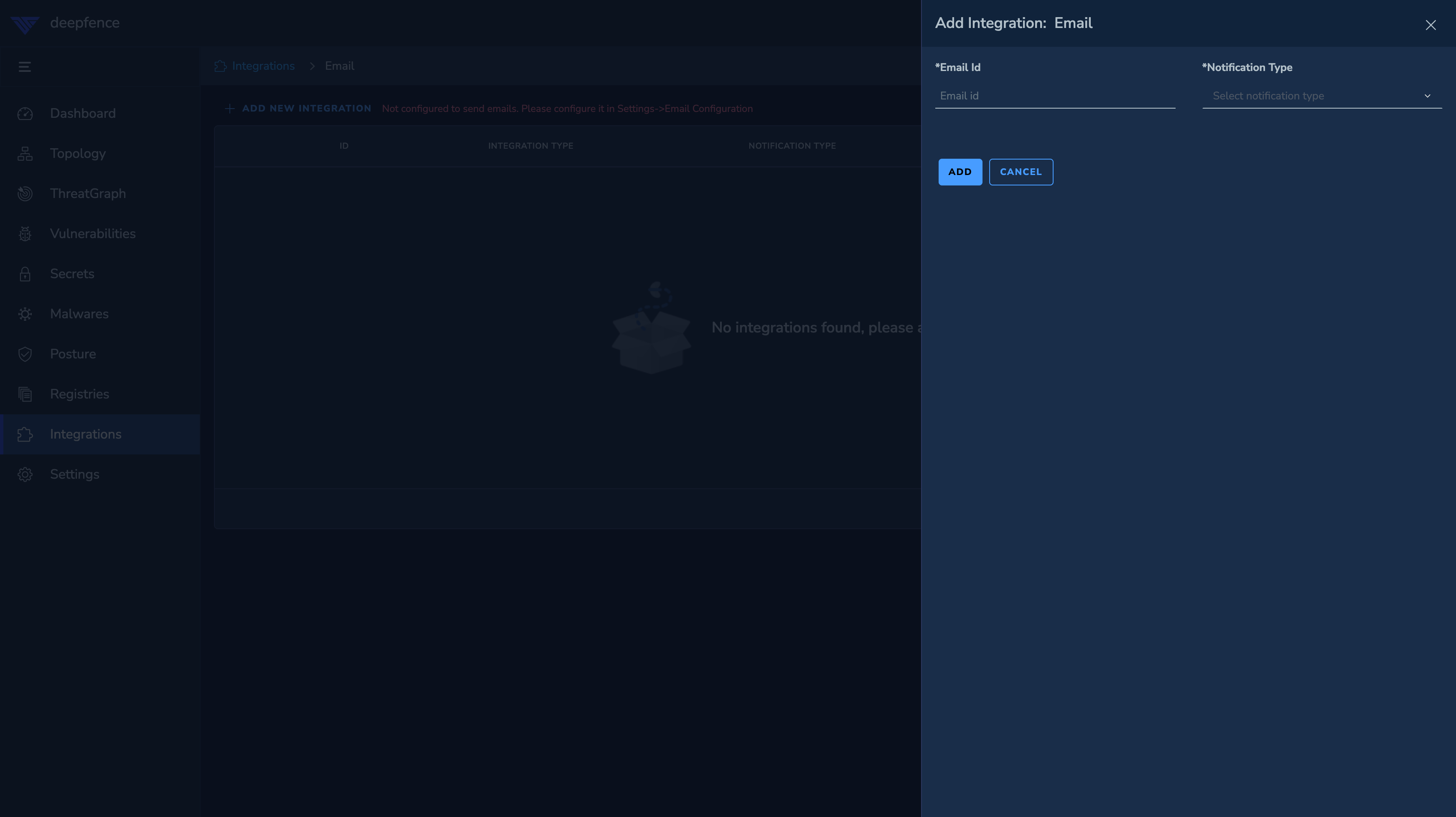 Email Integration Page