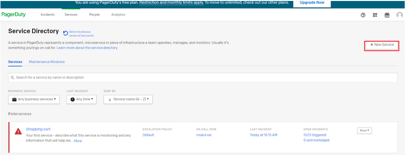 PagerDuty Integration Page