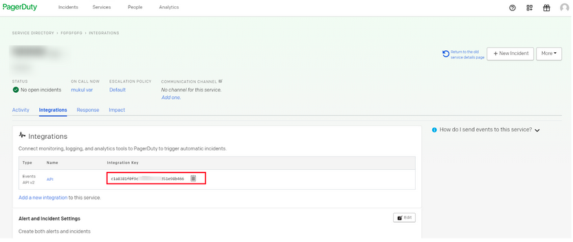PagerDuty Integration Page