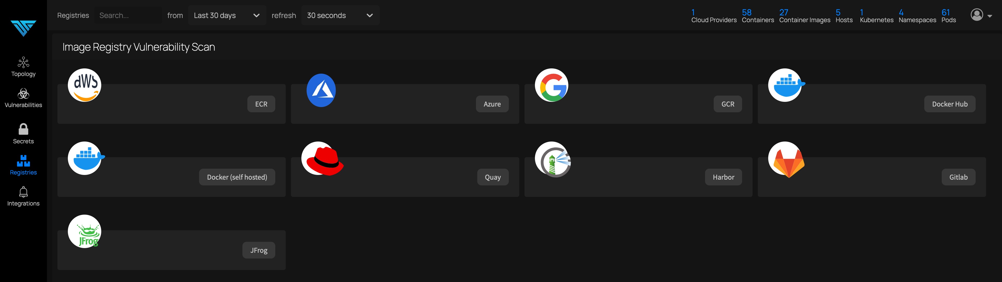 Supported Registries