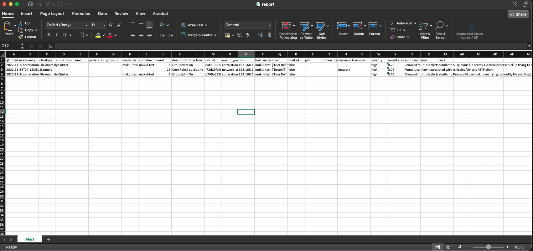 xlsx Integration Page
