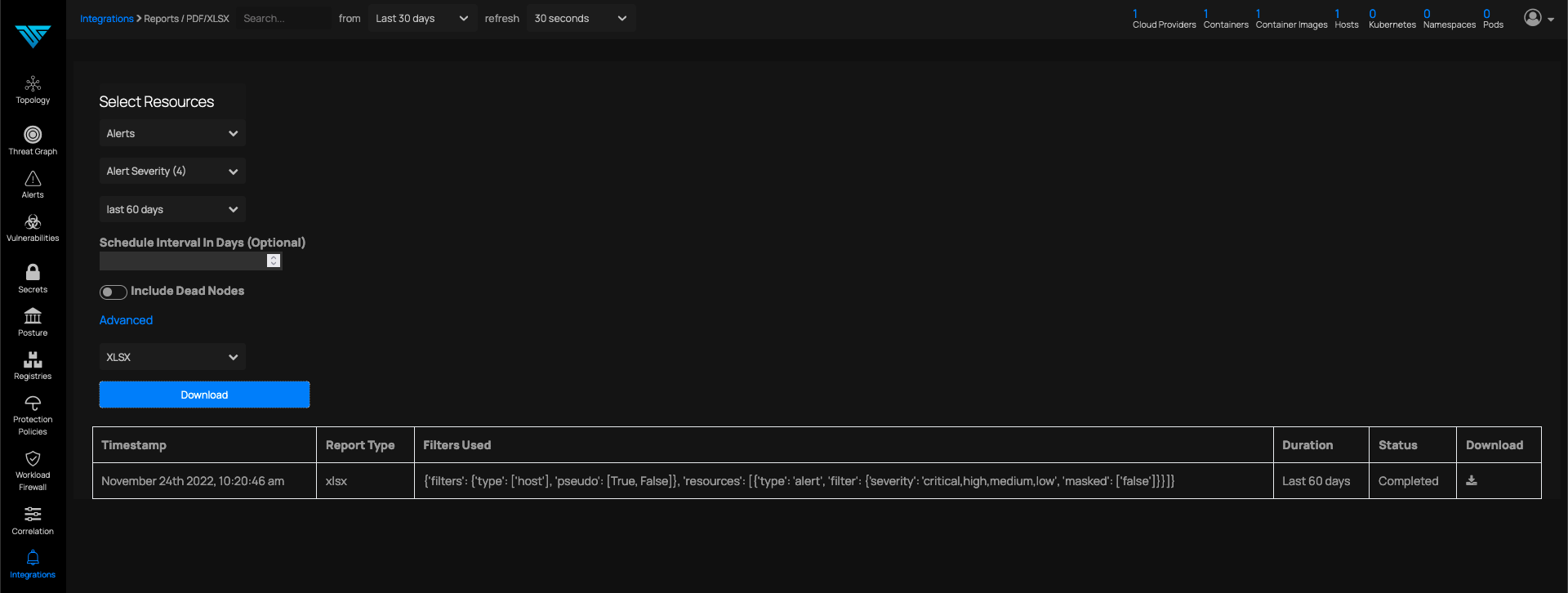 xlsx Integration Page